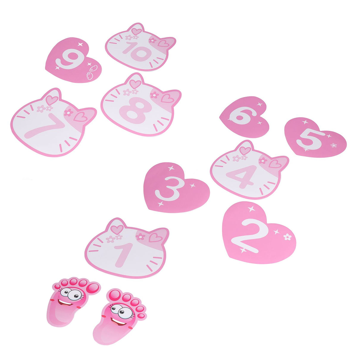 Pink Number Hopscotch Floor Stickers – 10 Numbers — product image 10