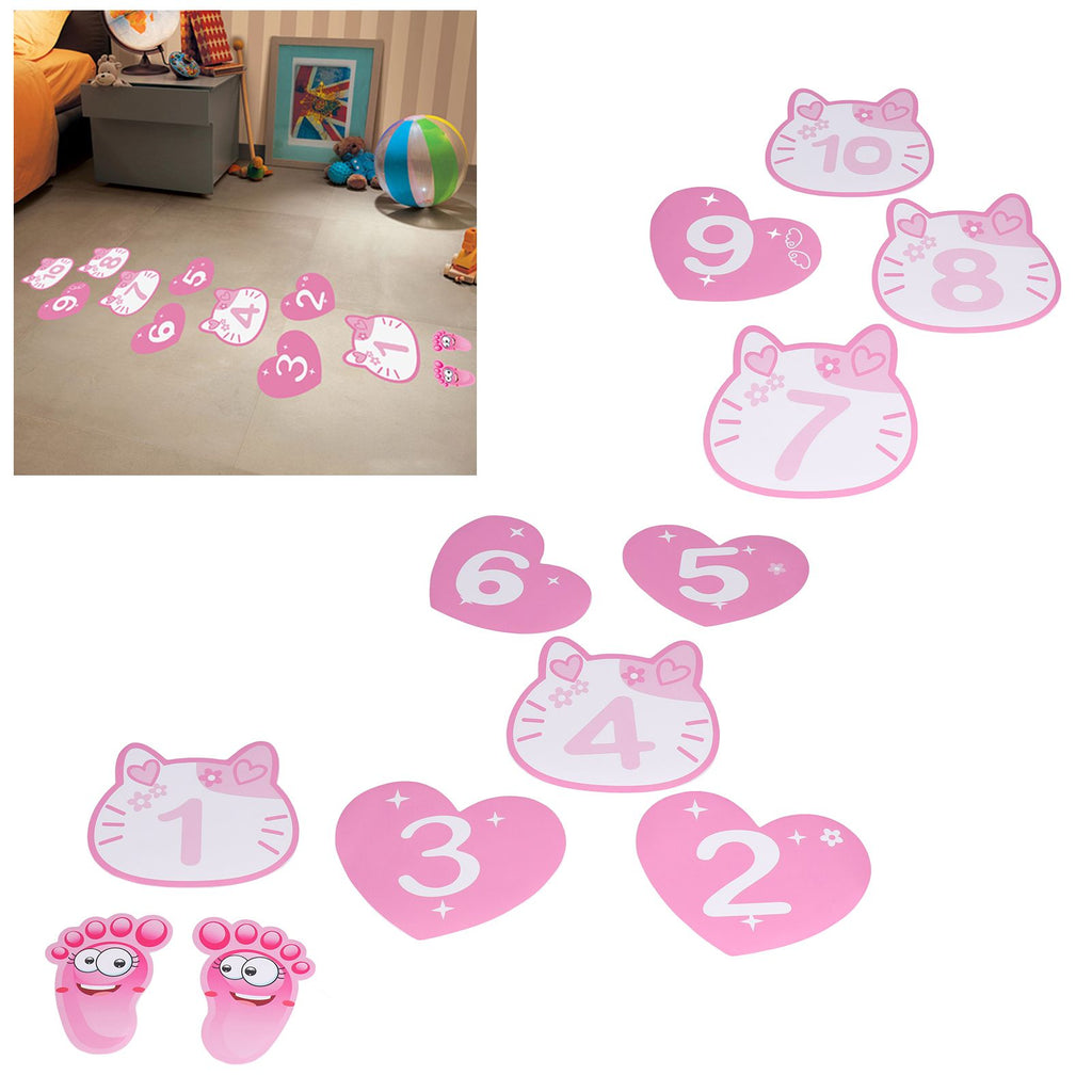 Pink Number Hopscotch Floor Stickers – 10 Numbers — product image 11