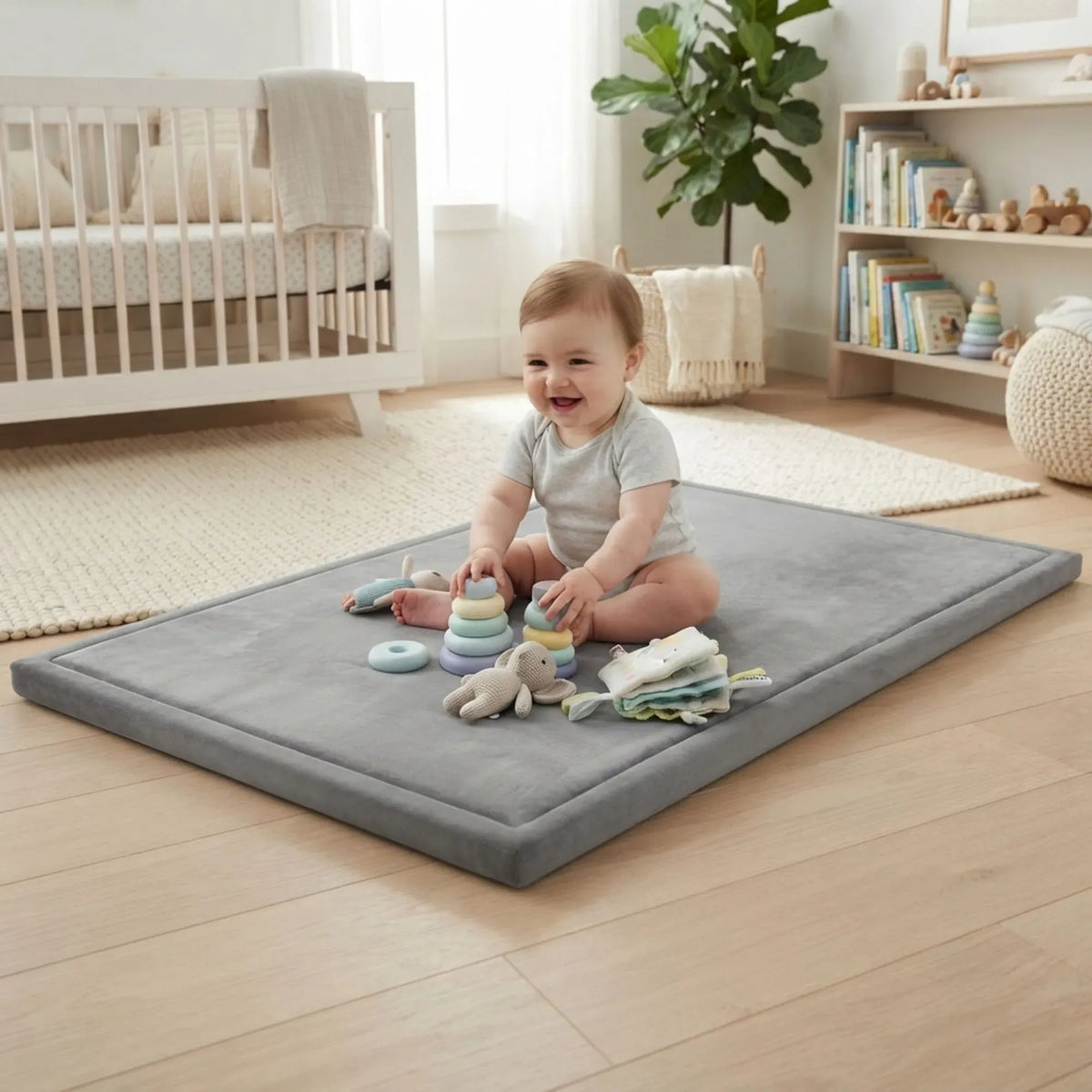 CARLA HOME Foam Play Mat — Grey, 100 × 150 cm — product image 2