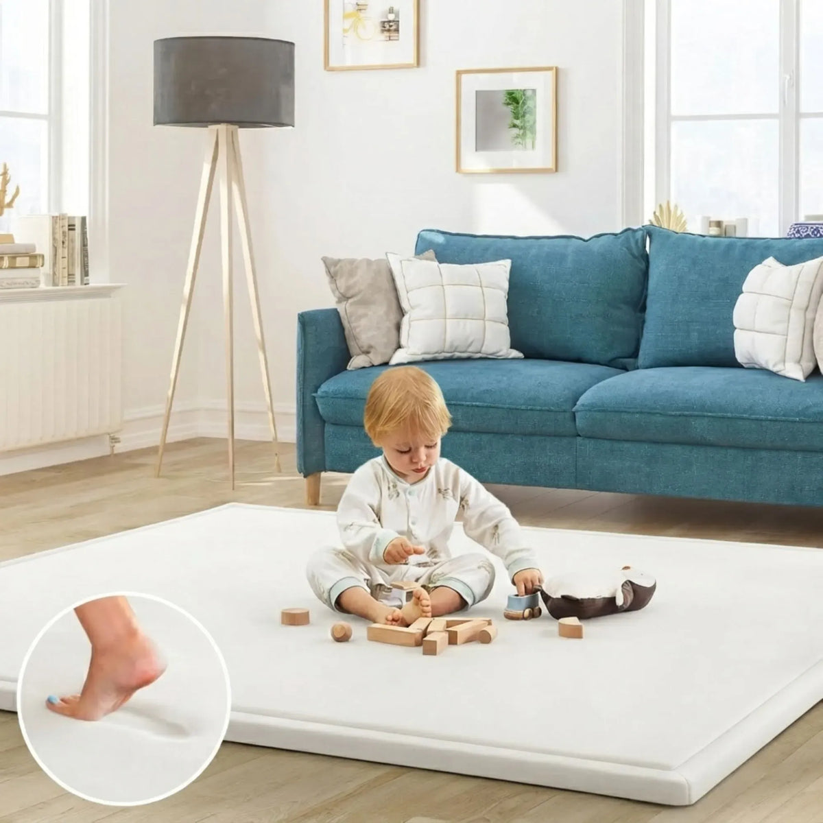 CARLA HOME Foam Play Mat — White, 200 × 300 cm — product image 1