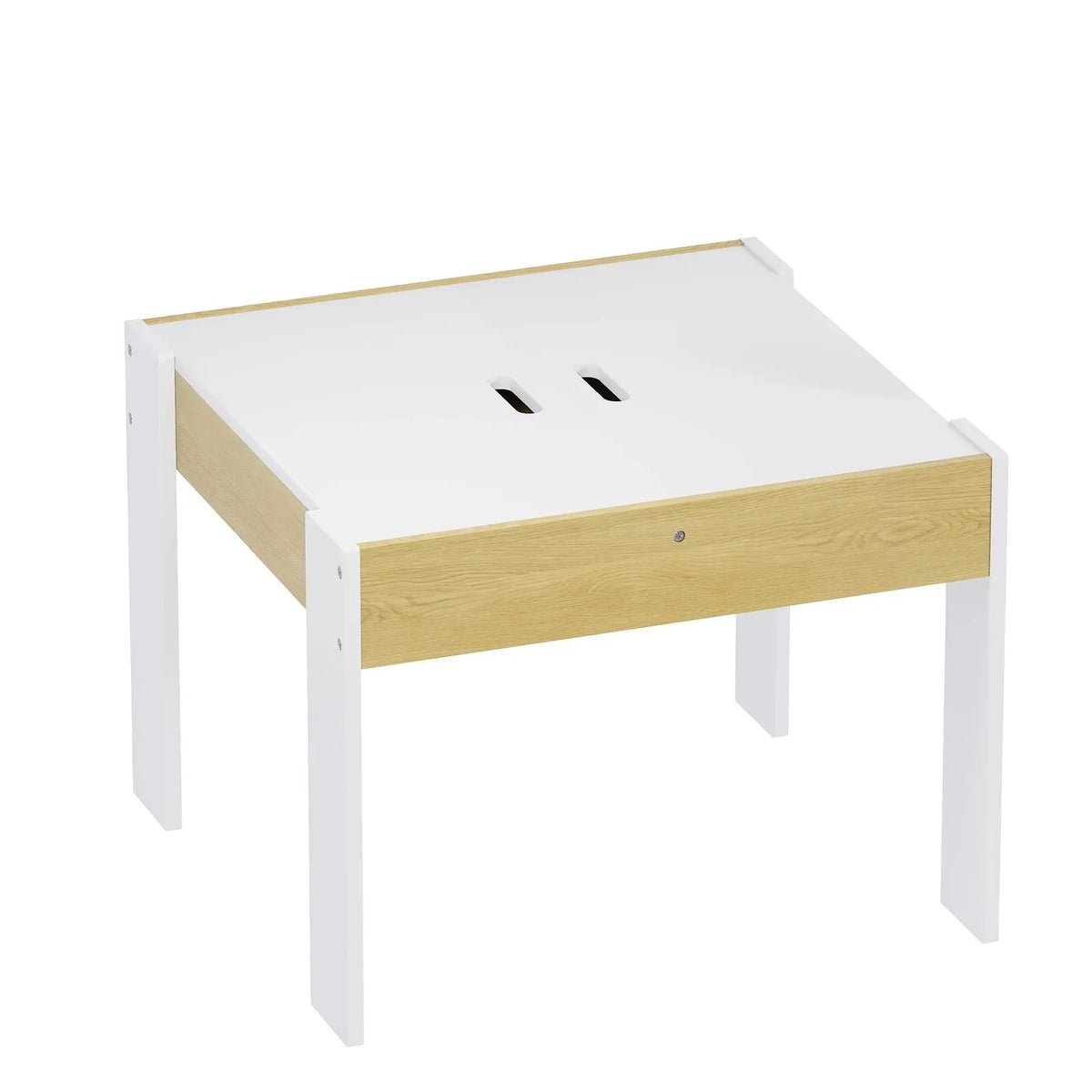 Kids' Table & 2 Chairs with Storage — White, 60 × 60 × 48 cm — product image 5