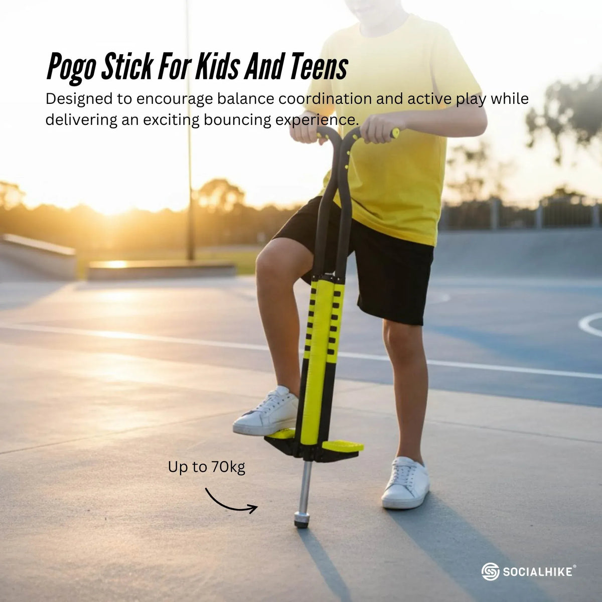 Social Hike Kids' Pogo Stick — Yellow — product image 3