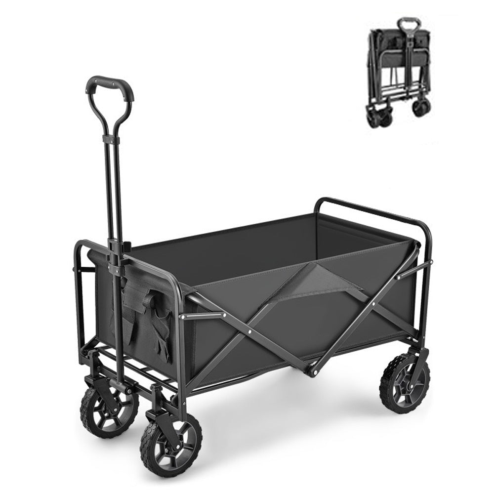 Folding Beach Wagon with 5-Inch Wheels – Black — product image 1