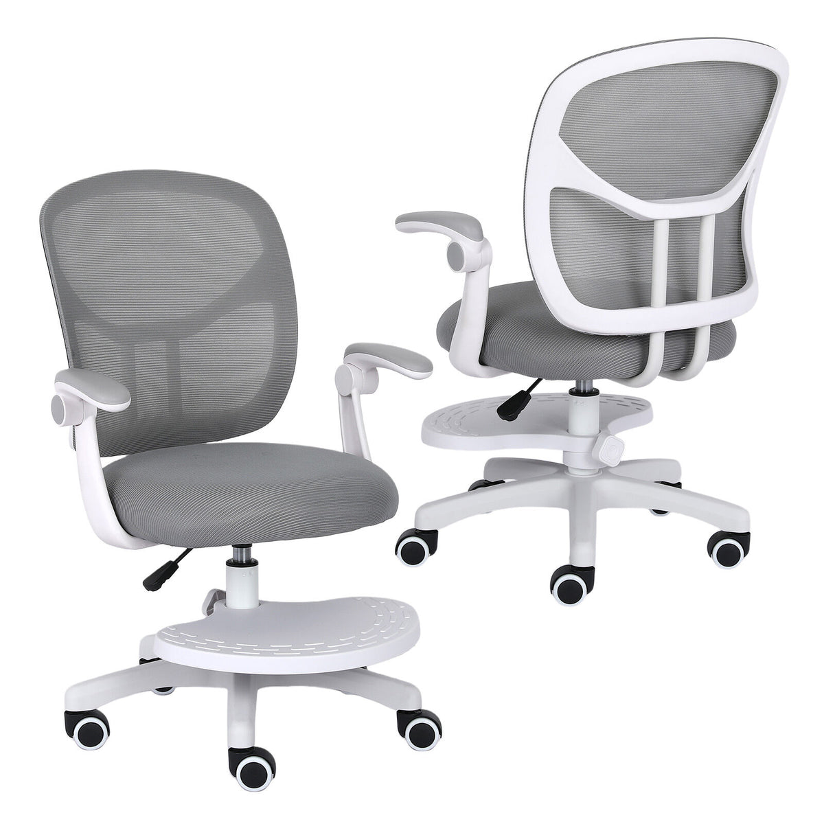 NOVA Kids' Study Chair with Footrest — Grey — product image 1