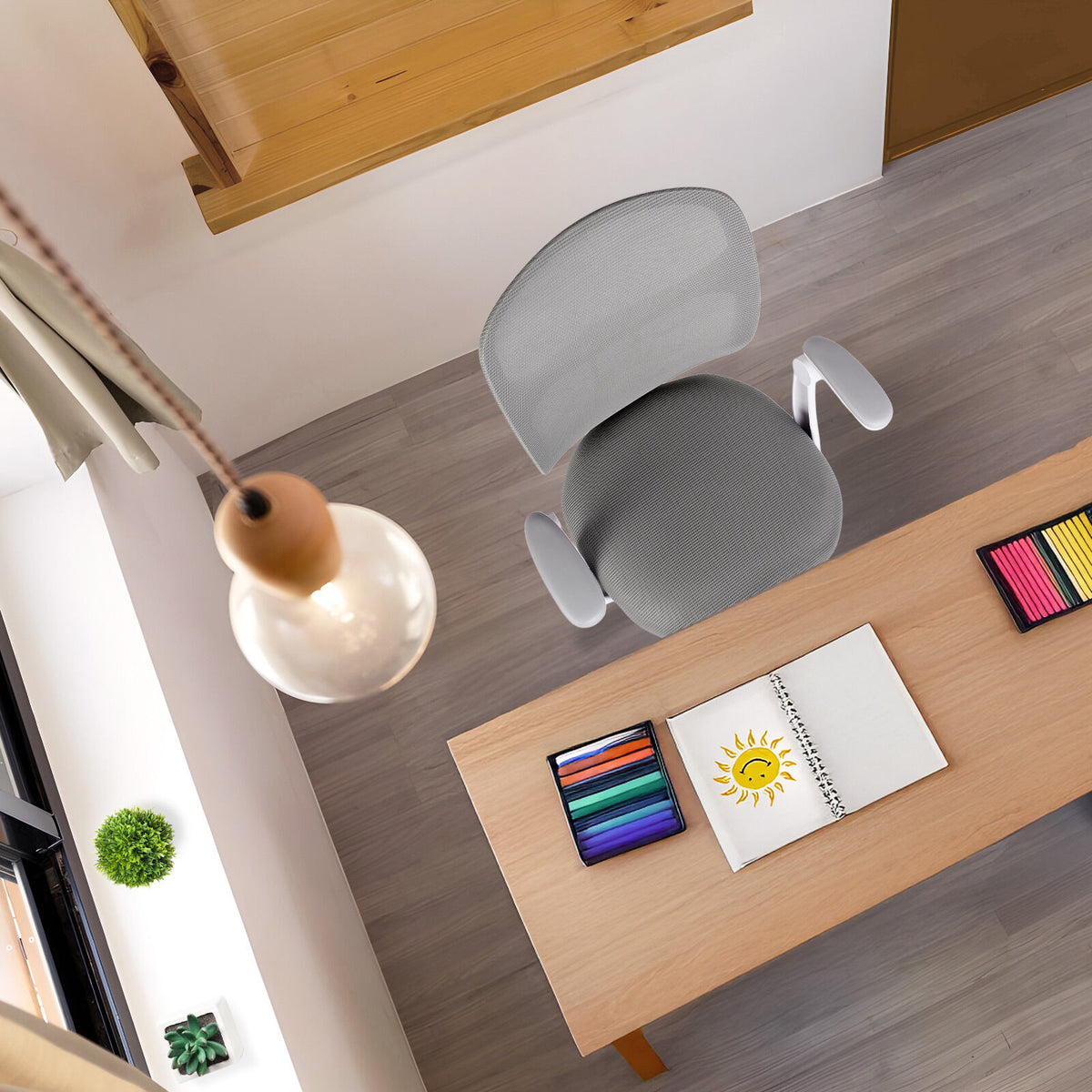 NOVA Kids' Study Chair with Footrest — Grey — product image 6
