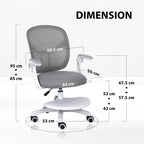 NOVA Kids' Study Chair with Footrest — Grey — product image 11