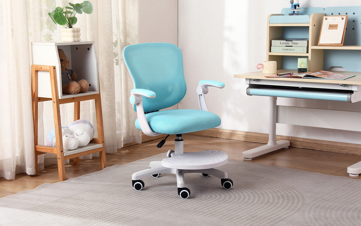 CILO Kids' Study Chair with Footrest — Blue — product image 2
