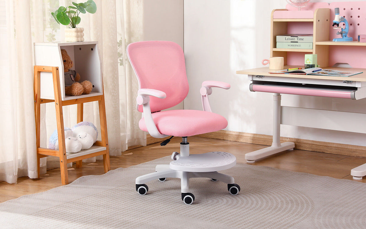 CILO Kids' Study Chair with Footrest — Pink — product image 2