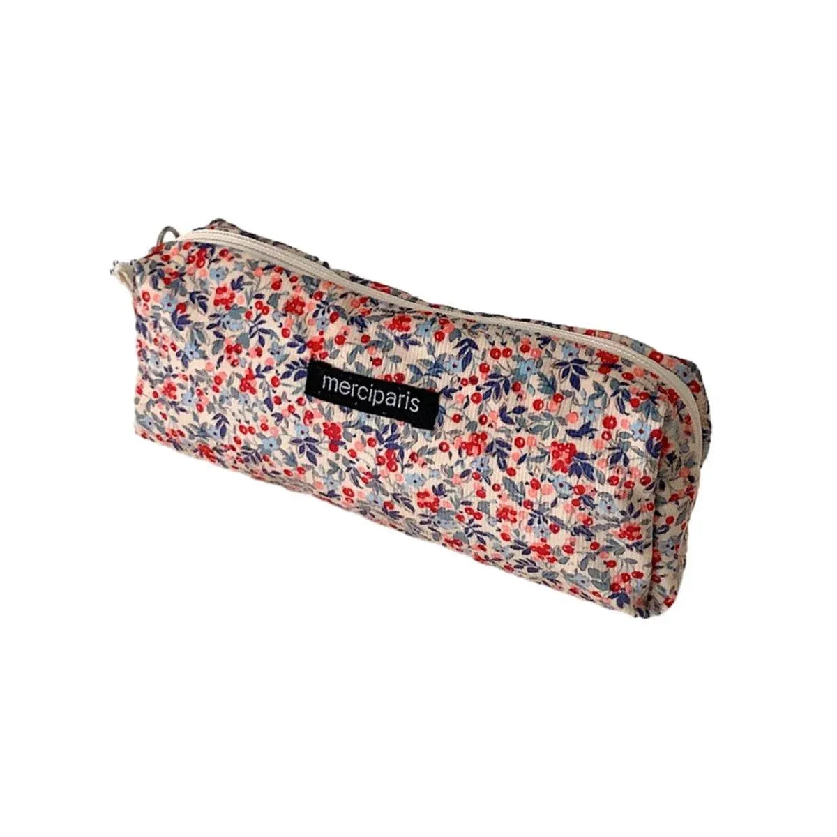 Floral Pencil Case & Stationery Organiser — Beige — product image 1