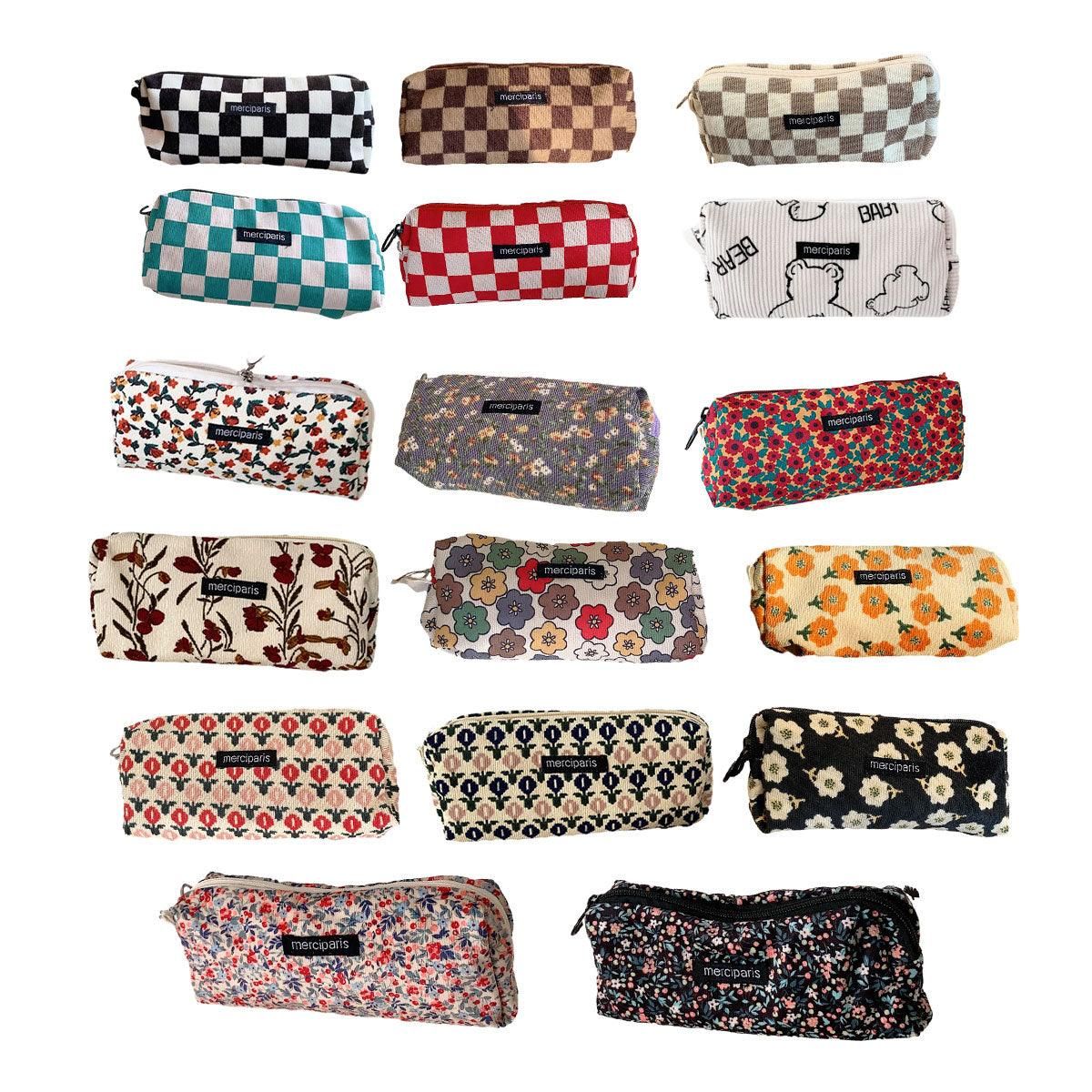 Floral Pencil Case & Stationery Organiser — Beige — product image 3