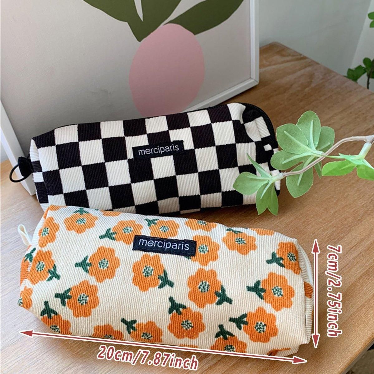 Floral Pencil Case & Stationery Organiser — Beige — product image 4