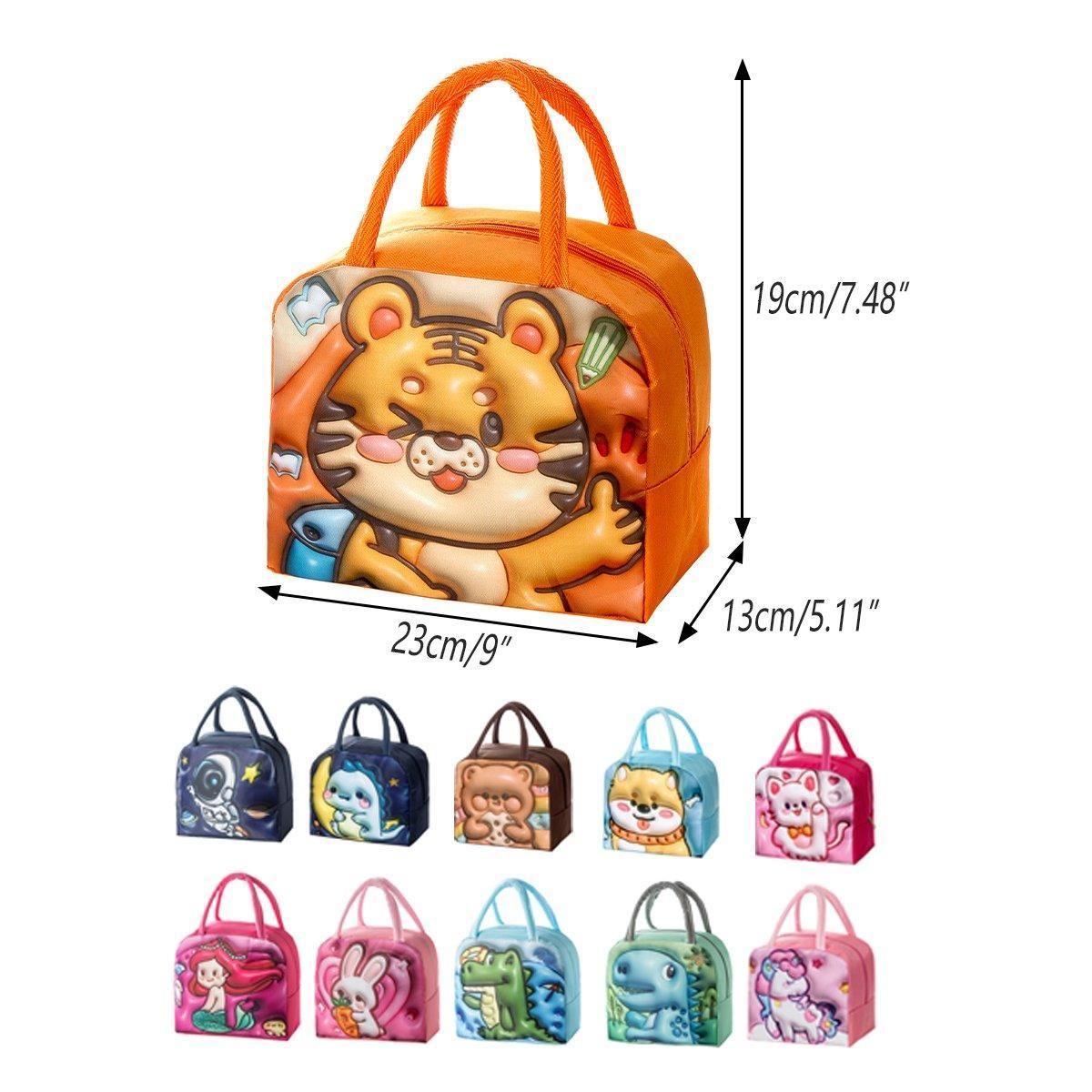 Insulated Tiger Lunch Bag — Orange — product image 4