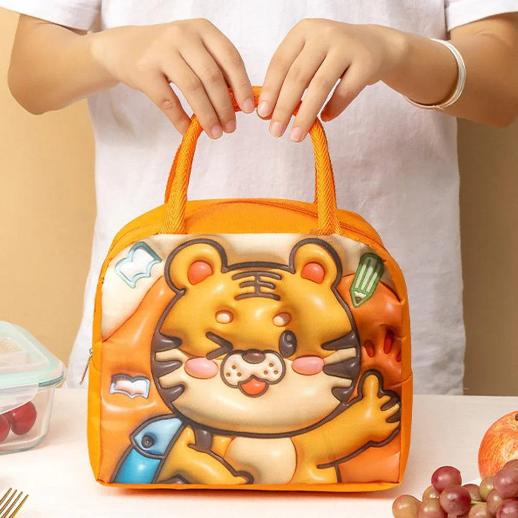 Insulated Tiger Lunch Bag — Orange — product image 7