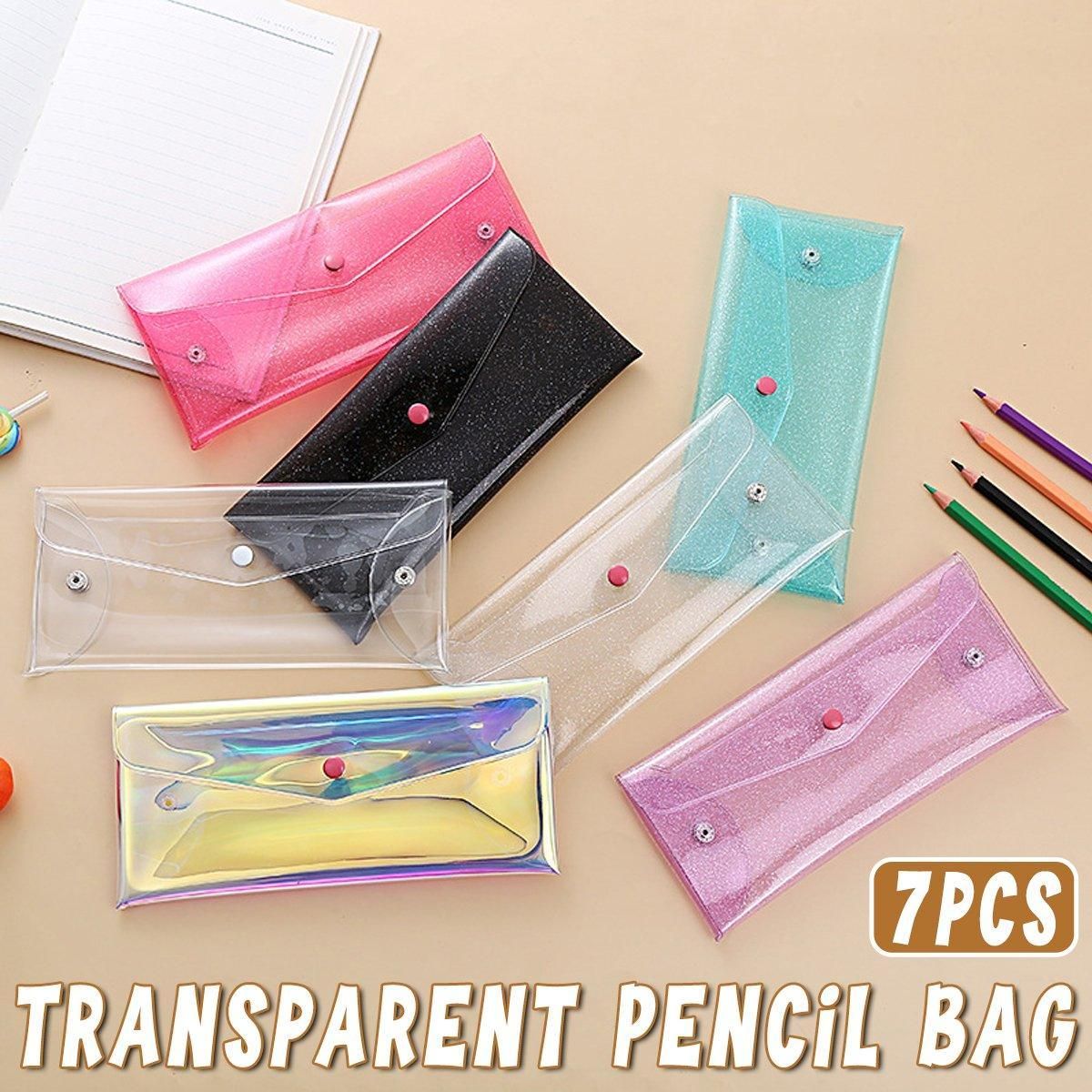 Transparent Pencil Cases with Buckle Closures — 7-Pack — product image 2