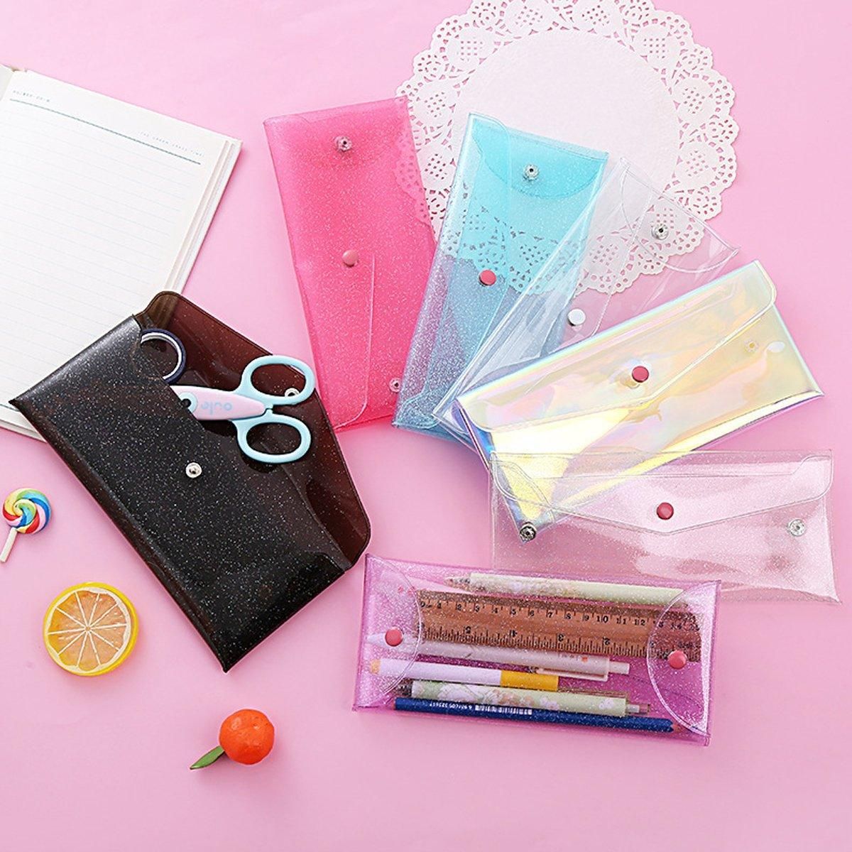 Transparent Pencil Cases with Buckle Closures — 7-Pack — product image 4