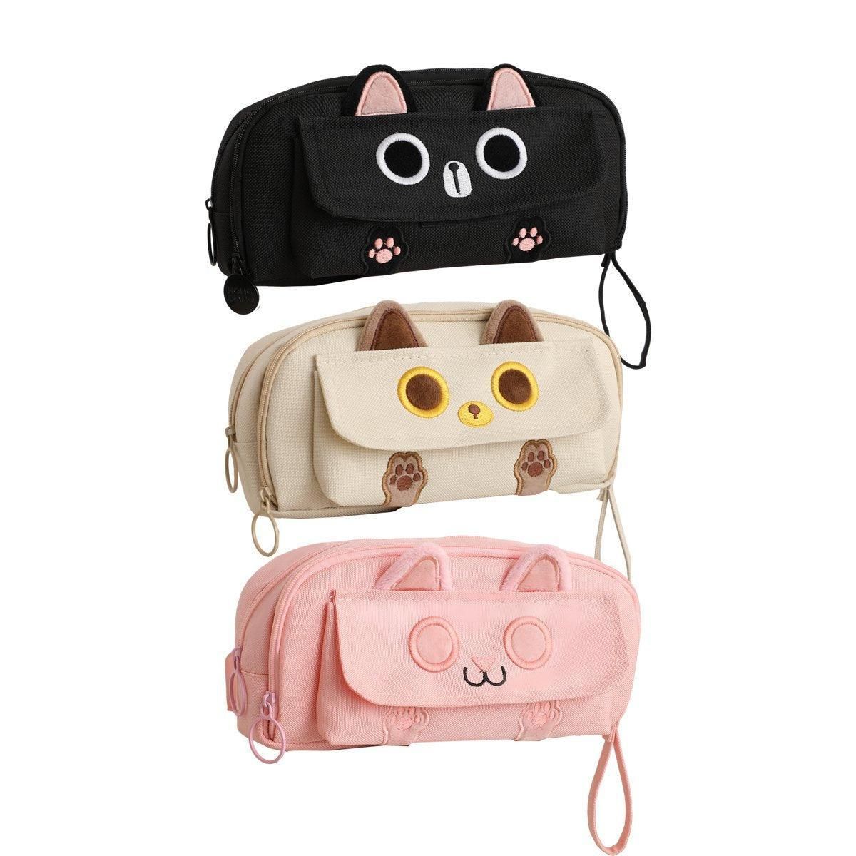 Embroidered Pencil Case — Beige — product image 3