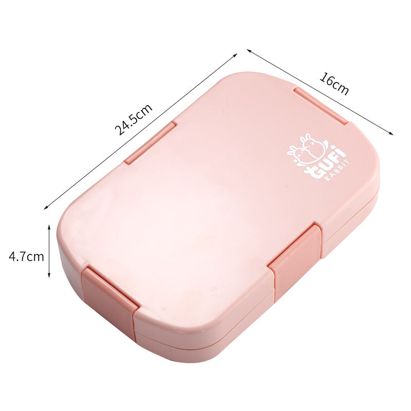 Kids' Compartment Lunch Box — Pink — product image 1