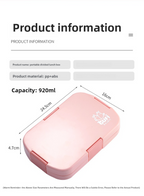 Kids' Compartment Lunch Box — Pink — product image 2