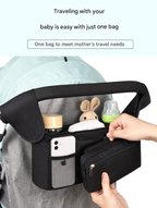 Pram Organiser with Insulated Cup Holders & Wristlet — Grey — product image 5
