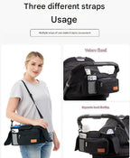 Pram Organiser with Insulated Cup Holders & Wristlet — Grey — product image 8
