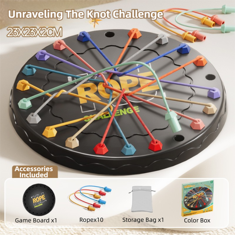 Rope Tangle Challenge Game (23x23CM) – Logic & Focus Educational Toy — product image 2