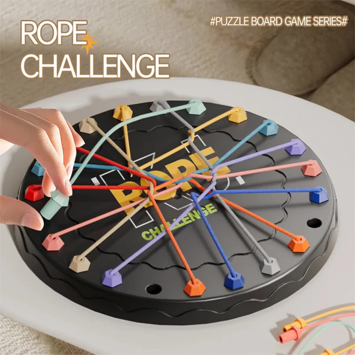 Rope Tangle Challenge Game (23x23CM) – Logic & Focus Educational Toy — product image 3