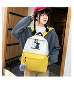 Cat Print School Backpack Set — Blue, 4 Pieces — product image 5