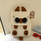 White Lightweight Nylon Waterproof Schoolbag for Children — product image 1