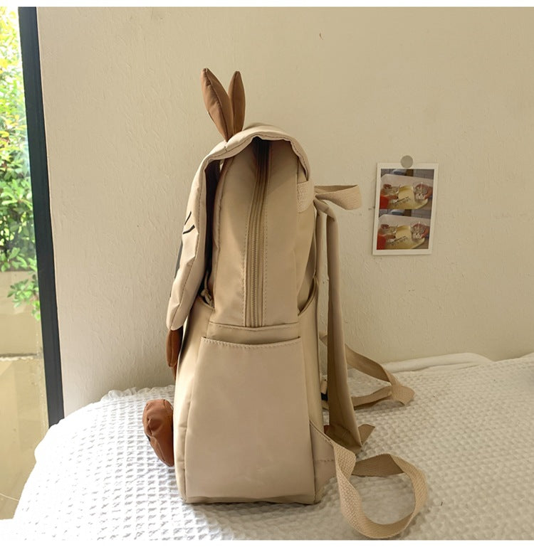 White Lightweight Nylon Waterproof Schoolbag for Children — product image 2
