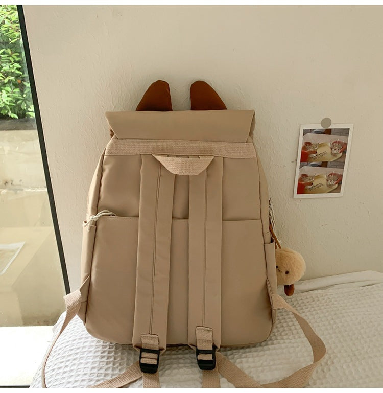 White Lightweight Nylon Waterproof Schoolbag for Children — product image 3