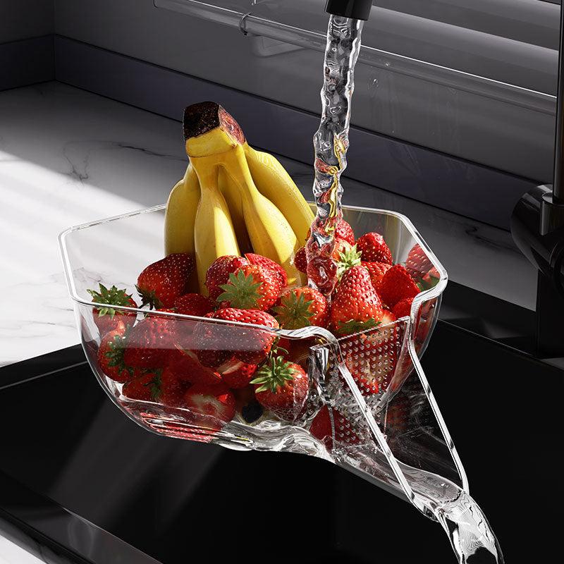 Sink-Side Drain Basket — self-draining detail