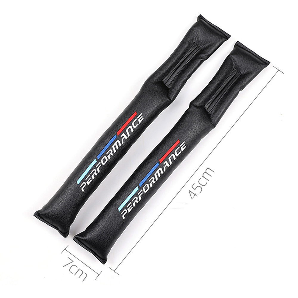 Black car seat gap filler pair