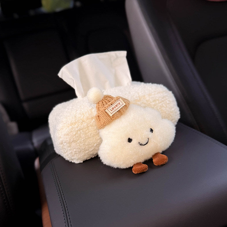 Car tissue holder fabric detail
