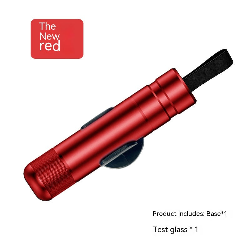 Red compact car escape tool