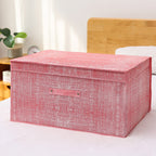Foldable storage box in a home organisation setting