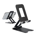 Black foldable metal phone stand