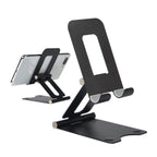 Black foldable metal phone stand