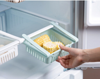 Adjustable fridge drawer dimensions and fitting detail