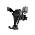 Gravity-lock car phone mount in black