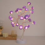 LED rose tree lamp shown as ambient room decor