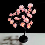 LED rose tree lamp product detail and USB power view