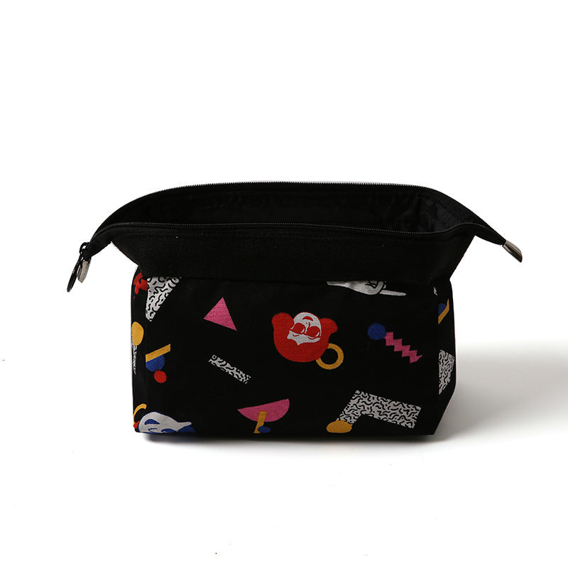 Compact Travel Toiletry Pouch in black