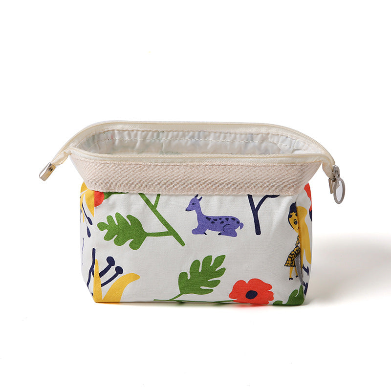 Compact Travel Toiletry Pouch in white