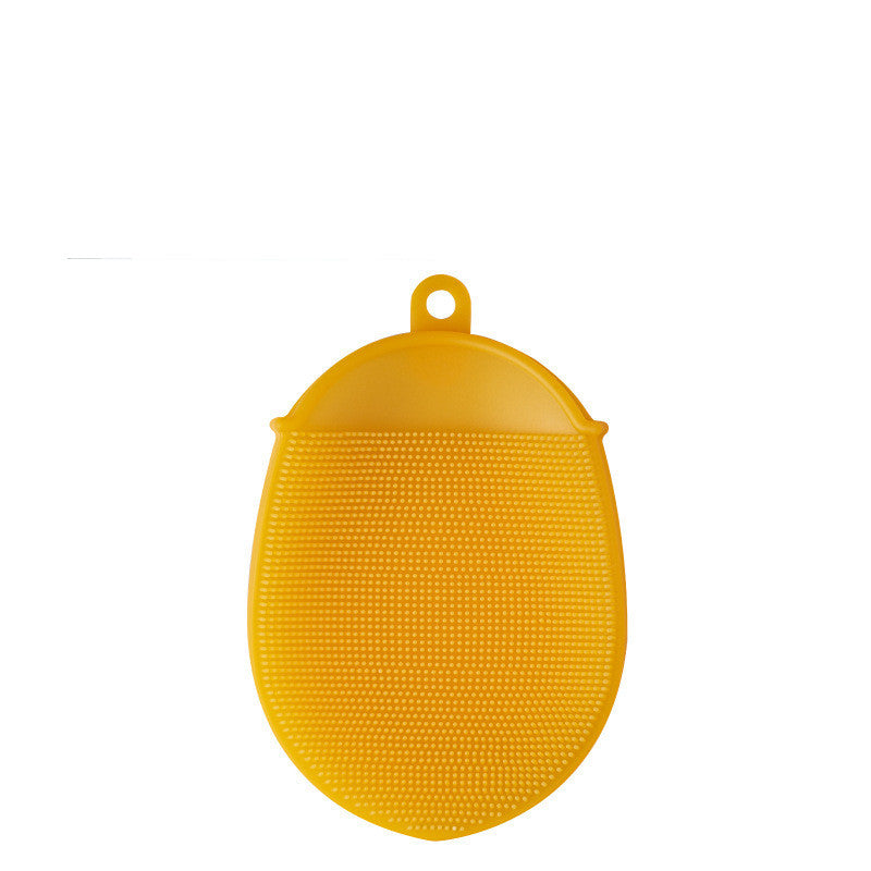 Silicone Hand-Pocket Scrubber in orange