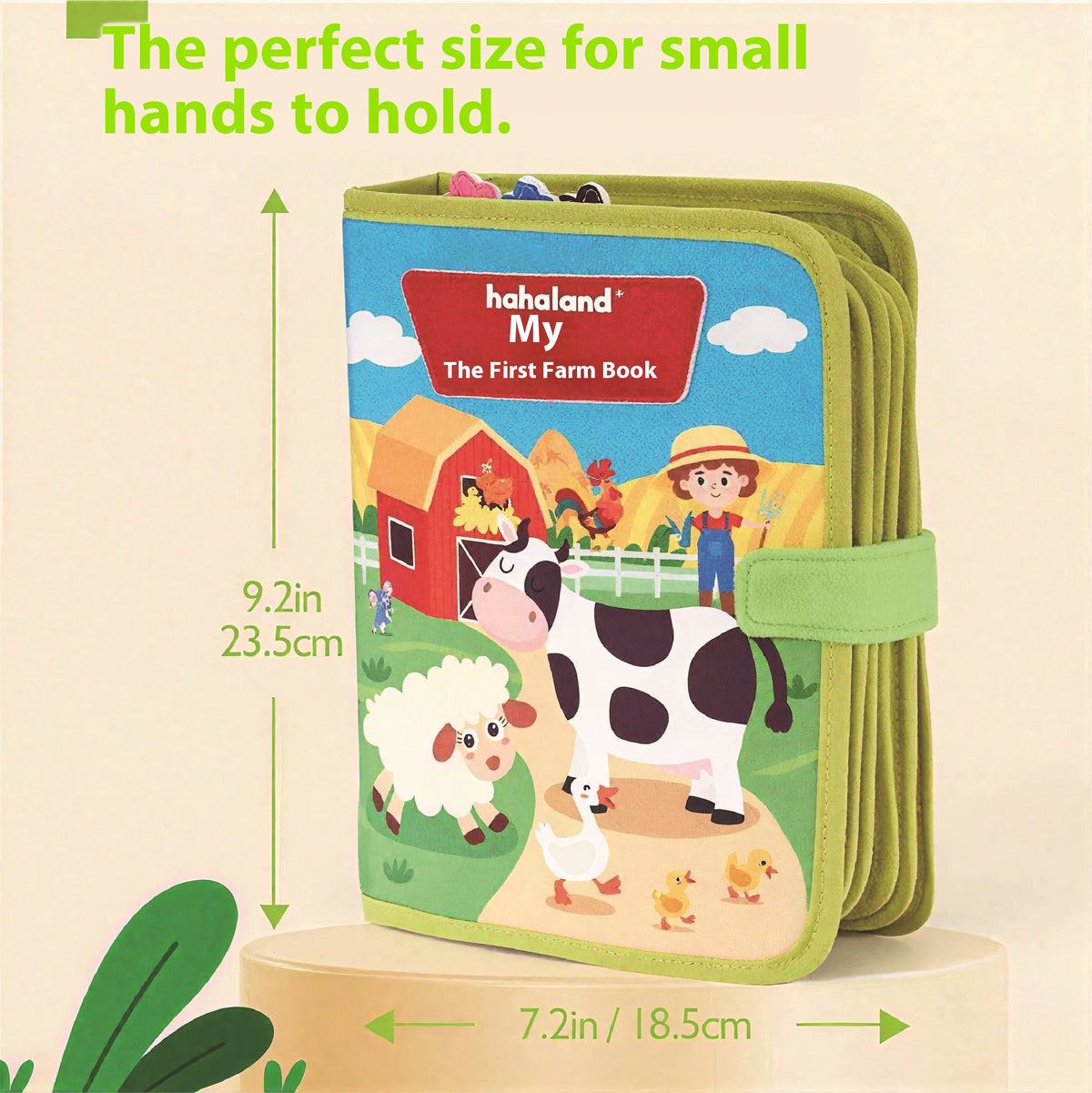 Farm activity book dimensions: 23.5 by 18.5 cm