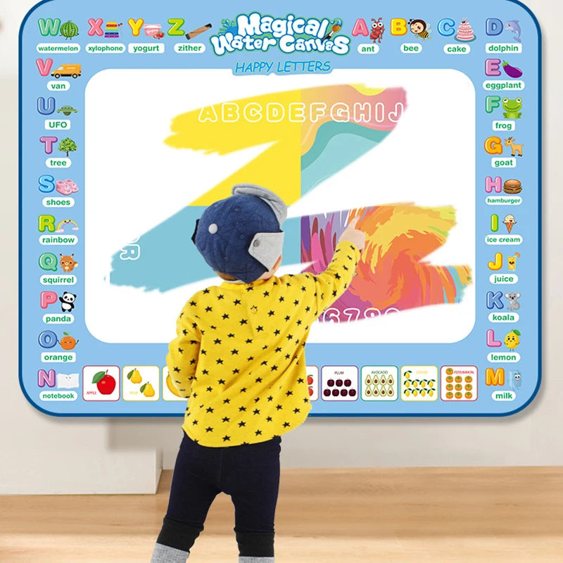 Mini Theory reusable 100 x 80 cm water doodle drawing mat for kids