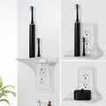 White wall outlet organiser shelf
