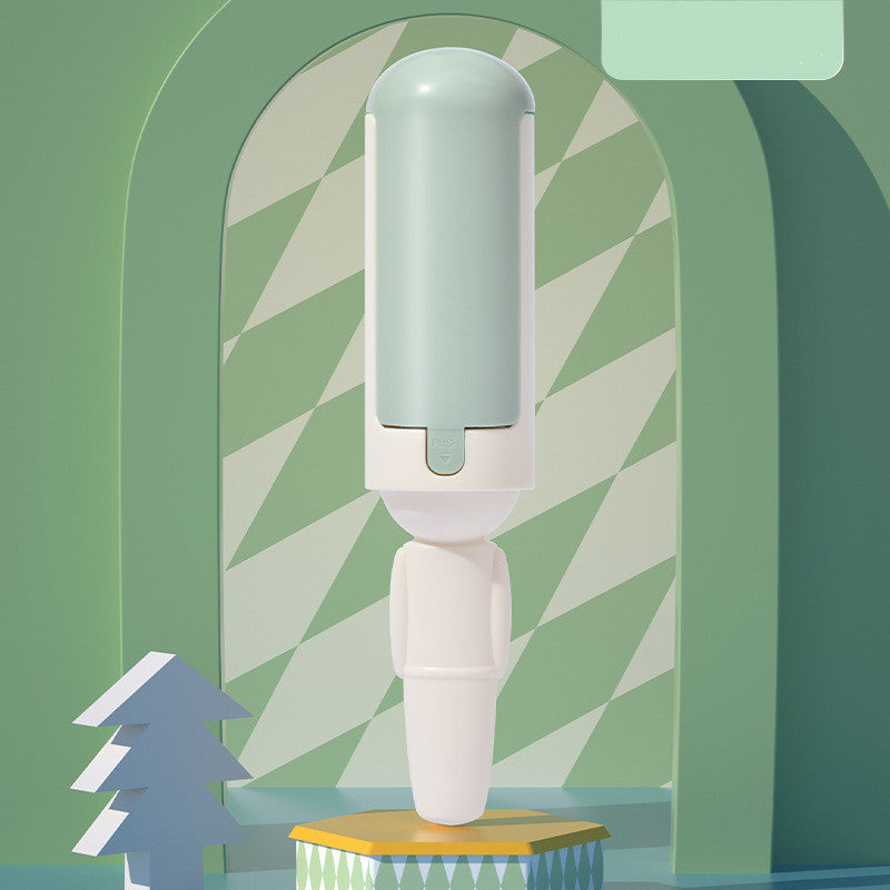 Mint self-cleaning pet hair remover roller