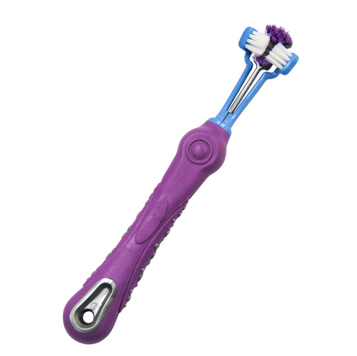 Three-sided pet toothbrush hero image
