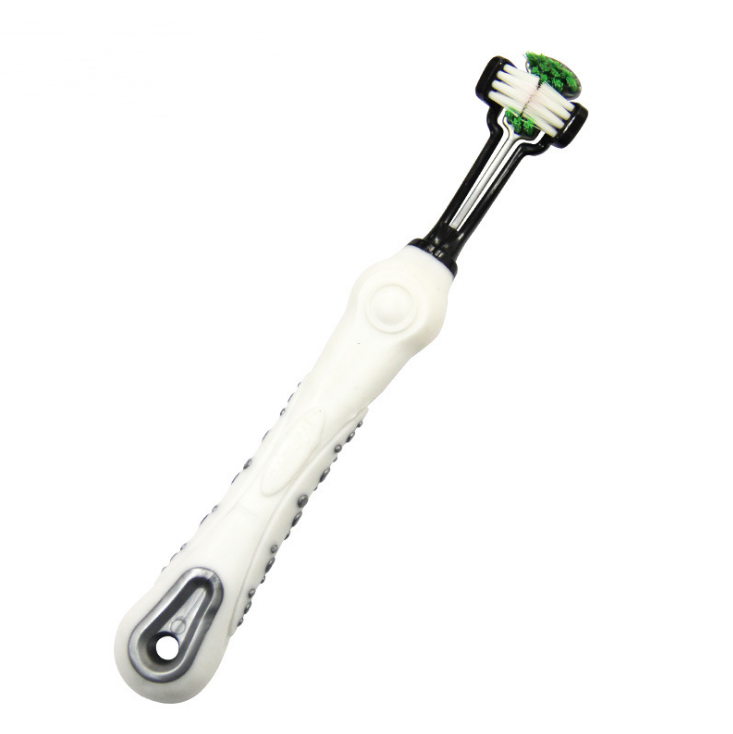 White three-sided pet toothbrush